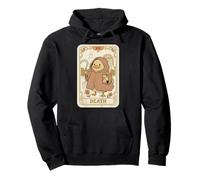 Cute Duck Grim Reaper Death Tarot Card Funny Graphic Pullover Hoodie