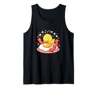 Cute Duck Hugging Egg with Bacon Breakfast Love Tank Top