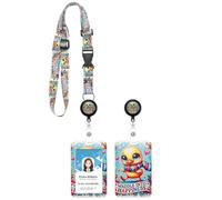 Cute Duck ID Badge Holder with Adjustable Lanyard and Retractable Badge Reel for Ship Card Holder & Cruise Essentials,Funny Work Badge for Nurse Teacher Student Office Staff