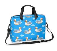 Cute Duck Laptop Briefcase for Men Women, 15.7 Inch Business Computer Bag with Detachable Shoulder Strap, Laptop Case Bag Sleeve Messenger Briefcase