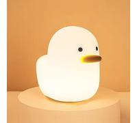 Cute Duck Night Lamp- LED Animal Soft Silicone Funny Nursery Kids Night Light Rechargeable Table Lamp Bedside Lamp Birthday Gifts for Baby Girls Women Bedrooms, Living Room