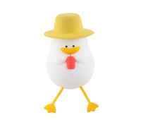 Cute Duck Night Light USB Charging Adjustable Brightness for Nursery Soft LED Lamp Silicone Material 1 Unit (with Hat)