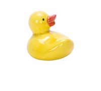 Cute Duck Shaped Ceramic Chopsticks Rest Holder Japanese Style Spoon Rest Kitchen Tableware Decorative Ornament(Yellow-A)