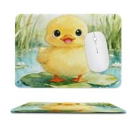 Cute Duck Spirit Stitched Edge Mouse Pad
