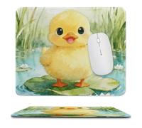 Cute Duck Spirit Stitched Edge Mouse Pad