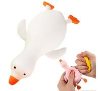 Cute Duck Squish-y Sugar Stress Ball, Soft Duck Stress Relief Sugar Ball Squish-y, UltraSquishy and Moldable Slow Rise Relaxing Sensory Fidget Stres-s for Anxiety Relief (White)