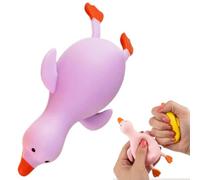 Cute Duck Squish-y Sugar Stress Ball, Soft Duck Stress Relief Sugar Ball Squish-y, UltraSquishy and Moldable Slow Rise Relaxing Sensory Fidget Stres-s for Anxiety Relief (Purple)