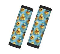 Cute Duck Swimming Print Luggage Handle Wraps for Suitcase, Soft Travel Luggage Handle Cover Tags Identifiers for Suitcases