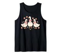 Cute Duck with Strawberries Whimsical Art Tank Top