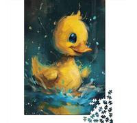 Cute Duckling Splash 1000 Piece Thickened Jigsaw Puzzle Grown-Ups Easy Store Relaxation Hobby Engaging Brain Teaser 38x26cm/1000pcs