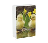 Cute Ducks Cigarette Case, Plastic Waterproof Shockproof, Airtight Push Open Cigarette Box, Capacity King Size Cigarette Holder, Portable Cigarette Container for Outdoor Travel Camping Office