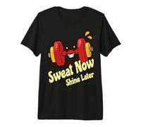Cute Dumbbell - Sweat Now Shine Later, Bodybuilding Premium T-Shirt
