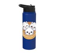 Cute Dumpling Cat Kawaii Dim Sum Cats Stainless Steel Insulated Water Bottle