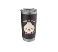 Cute Dumpling Here to Spice Things Up Pun Stainless Steel Insulated Tumbler