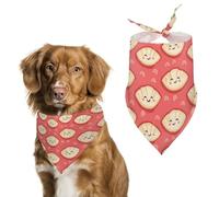 Cute Dumpling Printed Dog Bandanas Pet Scarf Triangle Adjustable Kerchief Accessories for Cat Dog