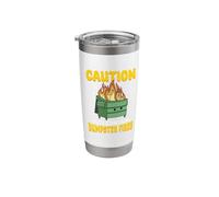 Cute Dumpster On Fire Caution May Contain Dumpster Fire Stainless Steel Insulated Tumbler