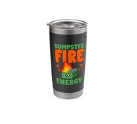Cute Dumpster On Fire Funny Dumpster Fire Energy Stainless Steel Insulated Tumbler