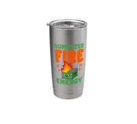 Cute Dumpster On Fire Funny Dumpster Fire Energy Stainless Steel Insulated Tumbler
