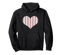 Cute Dusty Rose Pink Cream Classic Vertical Stripe Pattern Pullover Hoodie