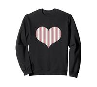Cute Dusty Rose Pink Cream Classic Vertical Stripe Pattern Sweatshirt