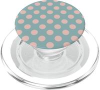Cute Dusty Teal and Peach Pink Polka Dot Aesthetic Pattern PopSockets PopGrip for MagSafe