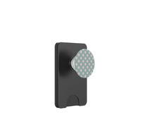 Cute Dusty Teal and Peach Pink Polka Dot Aesthetic Pattern PopSockets PopWallet for MagSafe
