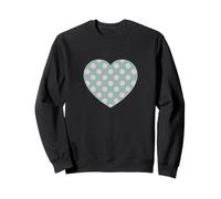 Cute Dusty Teal and Peach Pink Polka Dot Aesthetic Pattern Sweatshirt