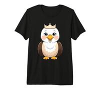 Cute Eagle with Crown Illustration Premium T-Shirt