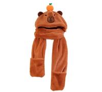 Cute Ear Beanie Caps - Cozy Fabric | Winter Hat, Gloves, Scarf Set | Fun Capybara Design Perfect for Birthdays, Holidays, Anniversaries, Family