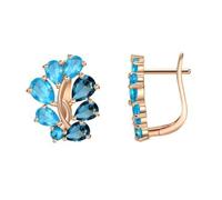 Cute Earrings, Rose Gold Earrings Studs Cubic Zirconia Water Drops 16X20mm for Women Anniversary Jewelry Classic