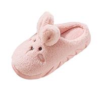 Cute Ears Warm Thick Bottom Warm Slip House Slipper Women Slipper Women Slippers Size 8 Wide for Home (Pink, 5.5)