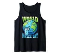 Cute Earth Drinking Water World Water Day Conservation Tank Top