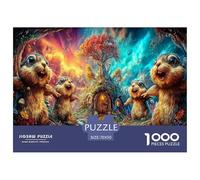 Cute Earth Mole 1000 Piece Jigsaw Puzzles for Adults Fun, Challenging & Brainteasing Birthday Gifts for Women And Man Art Colorful DIY Craft 70x50cm/1000pcs