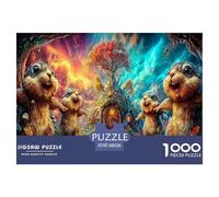 Cute Earth Mole 1000 Piece Jigsaws for Adults Fun, Challenging & Brainteasing Birthday Gifts for Women And Man Art Colorful DIY Craft 38x26cm/1000pcs