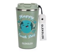 Cute Earth Travel Mugs for Hot Drinks Ice Drinking, Insulated Coffee Cup 500ml for Environmentalist Boy Girl Gift