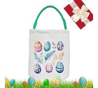Cute Easter Bags, Empty Funny Easter Basket, Decorative Candy Tote Bag for Easter Storage, Easter Storage Canvas Easter Supplies for Eggs, Candy or Toys