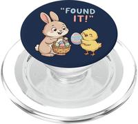 Cute Easter Bunny Chick Found It Egg Hunt Champion Kids PopSockets PopGrip for MagSafe