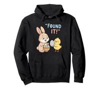 Cute Easter Bunny Chick Found It Egg Hunt Champion Kids Pullover Hoodie
