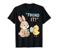 Cute Easter Bunny Chick Found It Egg Hunt Champion Kids T-Shirt