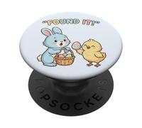 Cute Easter Bunny Chick Found It Egg Hunt Champion PopSockets Adhesive PopGrip