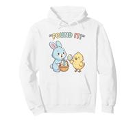 Cute Easter Bunny Chick Found It Egg Hunt Champion Pullover Hoodie
