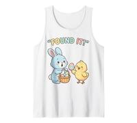 Cute Easter Bunny Chick Found It Egg Hunt Champion Tank Top