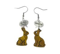 Cute Easter Bunny Dangle Earrings Acrylic Cookies Hare Leopard Rabbit Earrings Jewelry Womens Easter Outfit Basket Stuffers, S, Zinc, No Gemstone