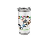 Cute Easter Bunny Diving Catch The Eggs Baseball Bunny Boys Stainless Steel Insulated Tumbler