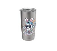 Cute Easter Bunny Diving Catch The Eggs Baseball Bunny Boys Stainless Steel Insulated Tumbler