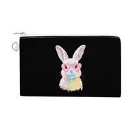 Cute Easter Bunny Funny Coin Purse Portable Zipper Change Multifunctional Pouch Bag Gift for Men Women
