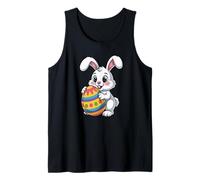 Cute Easter Bunny Holding Big Colorful Egg Tank Top