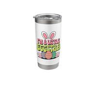 Cute Easter Bunny I'm A Little Eggstra Kids Stainless Steel Insulated Tumbler
