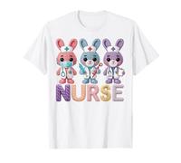 Cute Easter Bunny Nurse Team Matching T-Shirt