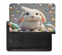 Cute Easter Bunny Passport Holder Passport Cover Protector Essentials with Credit Card Slots for Women Men